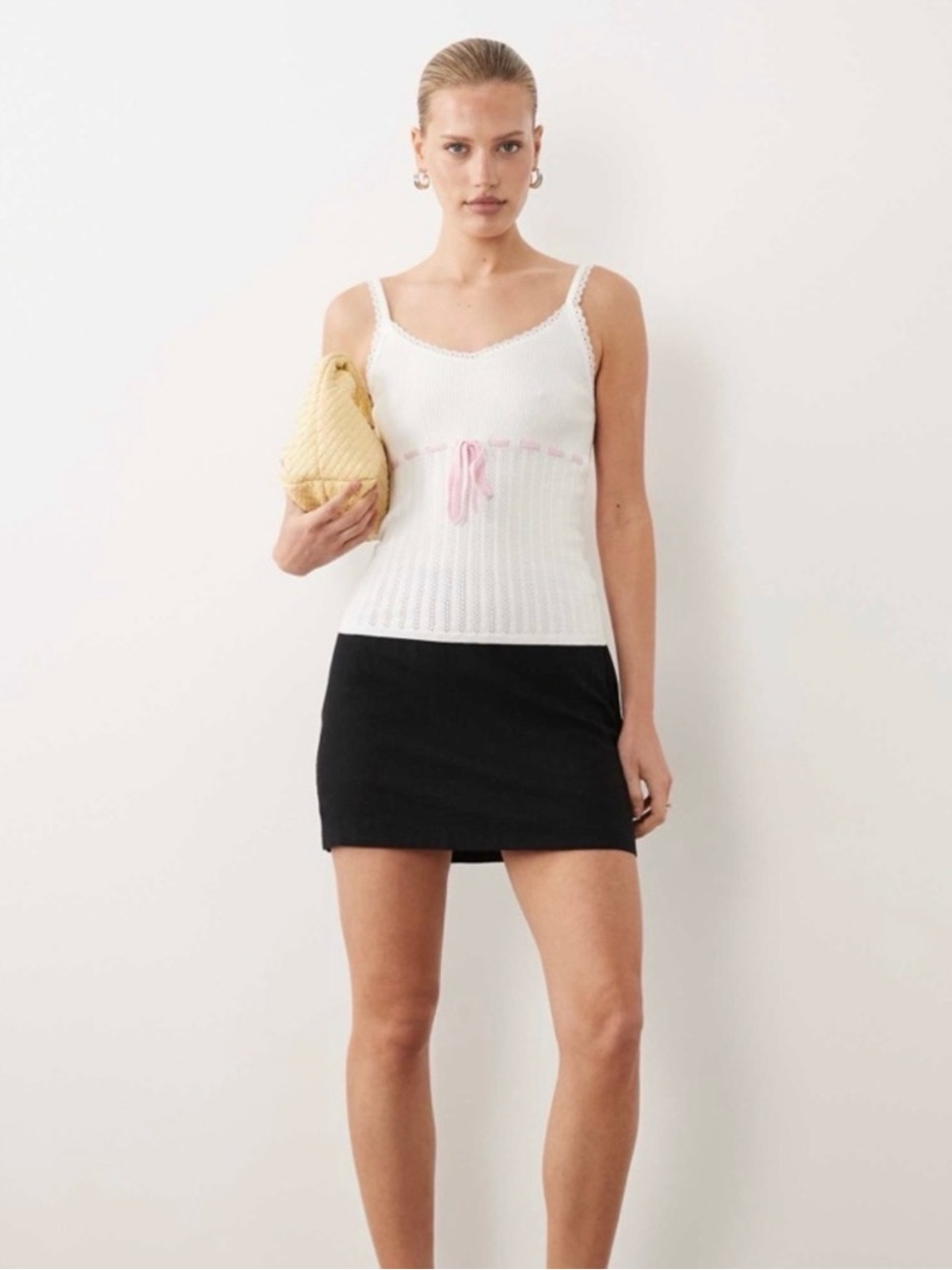 Abercrombie & Fitch Scarlett Mid Rise Linen-Blend Mini Skort